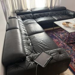 Leather Sectional Couch Real Leather All Over
