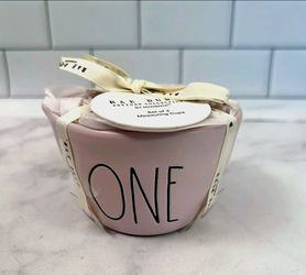 Lavender Ceramic Measuring Cups Set - 4 Piece (ONE, HALF, THIRD, QUARTER)