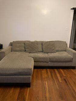 Jonathan Louis Gray Reversible Chaise Sectional (Scorpio/Cameron style) + Matching Accent Chair