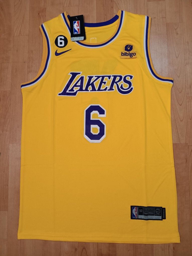 Lebron James Lakers Gold With Purple Jersey!