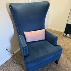 Blue Winged Chair