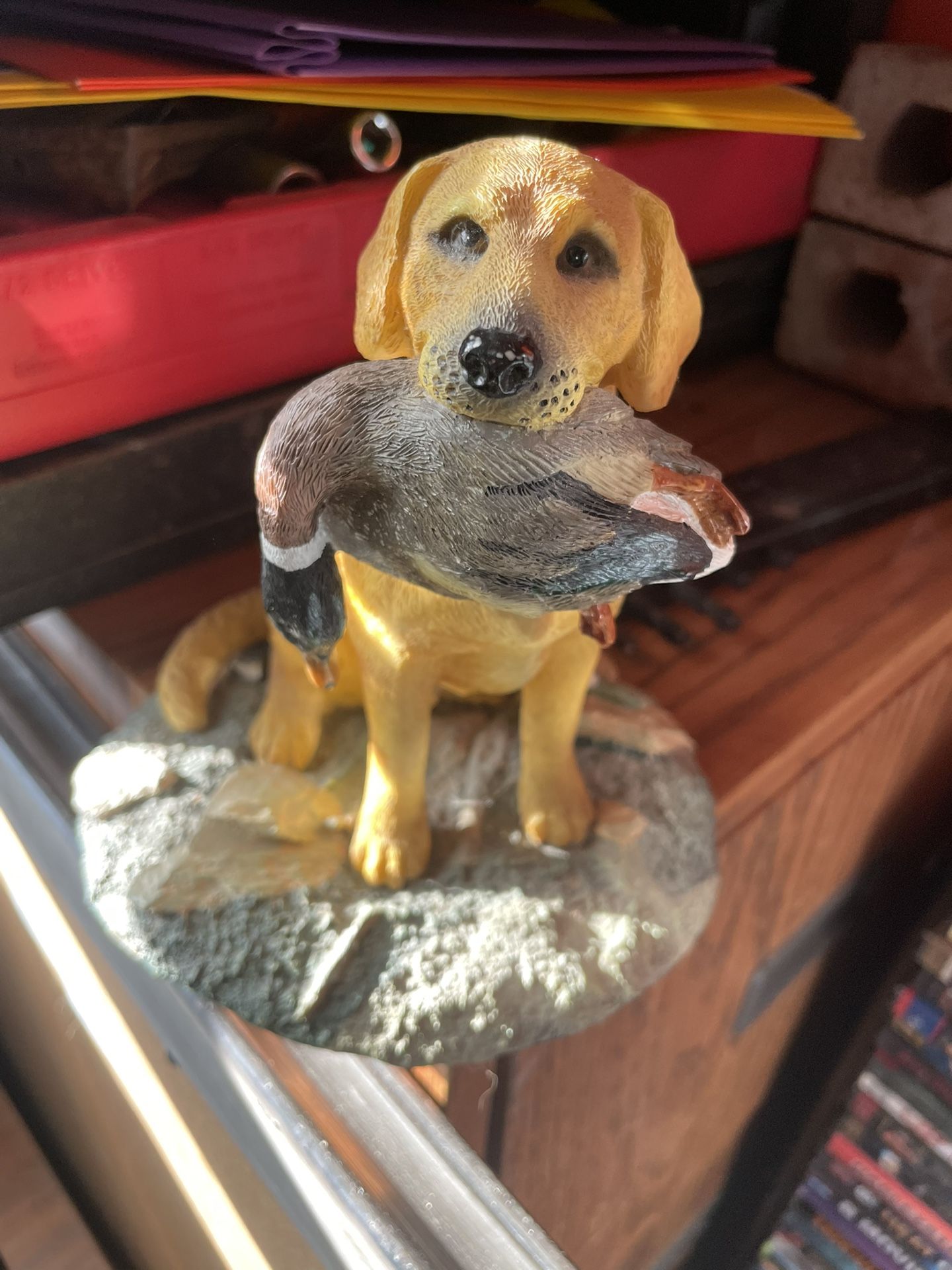 golden  retriever  ceramic statue