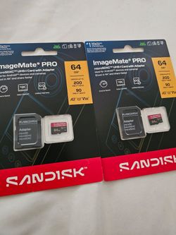 SanDisk ImageMate Pro 64GB microSDXC Card with Adapter (x2)