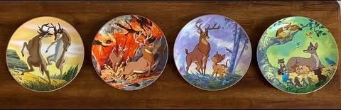 4 Disney Bambi Limited First Edition Plates $50 for All