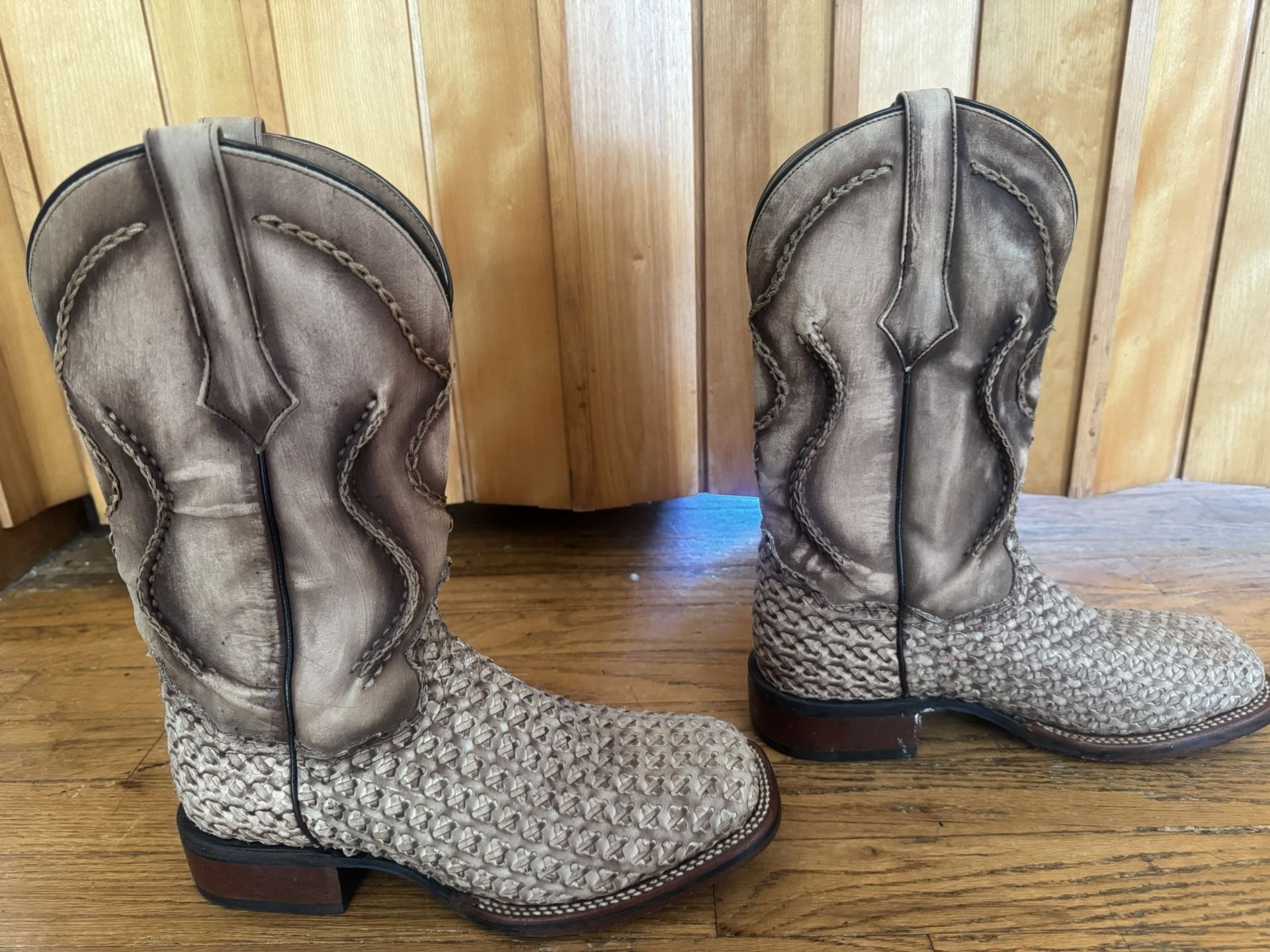 Men Dan Post Basketweave Cowboy Boots