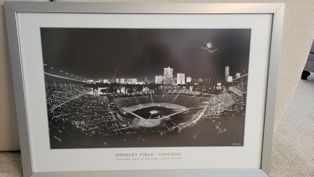 Wrigley Field Professionally Framed Poster