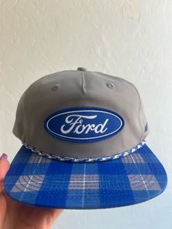Dixxon Flannel Co. Ford Motors Hat Cap Snapback Blue Gray Plaid A Frame Rope Men