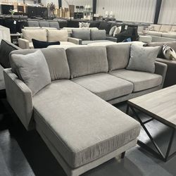 Reversible Chaise Sectional Grey 