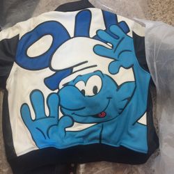 Supreme Smurf Leather Jacket