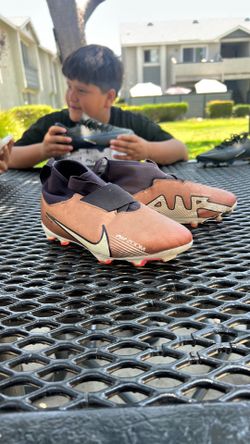 Nike air gold, and purple size 6