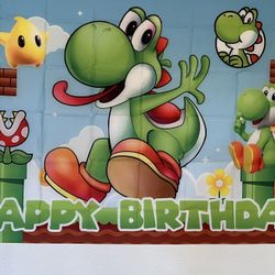 Yoshi Theme Back Drop- Great Condition