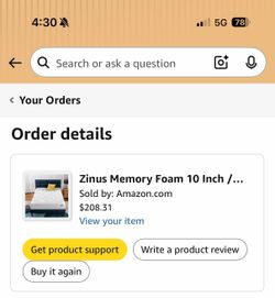 Zinus queen mattress