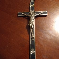 German Brass Pectoral Cross Pendant Crucifix