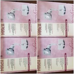 Brushed Steel Track Light 4 Pack Bundle