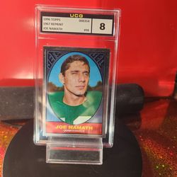 1996  RARE Topps reprint JOE NAMATH 3 of 10 UCG NM-MT 8