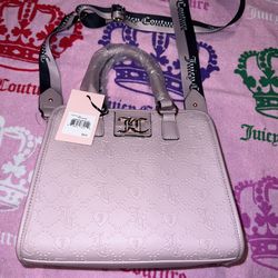 New Pink Juicy Couture Crossbody Purse Bag Dusty Blush Charm I'm Sure Satchel