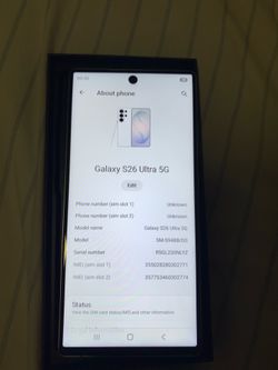 Samsung galaxy s26 ultra 1Tb unlocked too any carrier