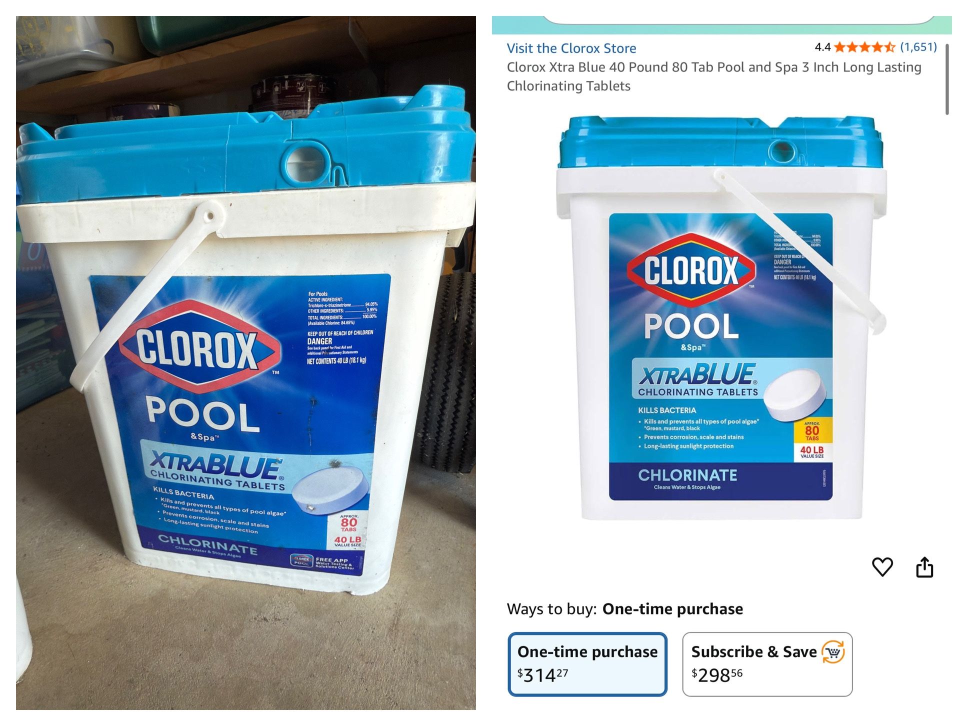 Clorox chlorinating Tablets