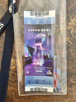 Super Bowl LII Ticket And More.