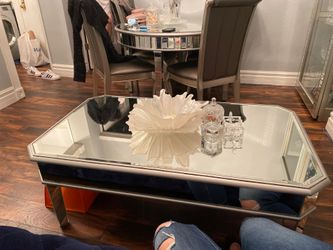 Mirror glass table
