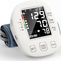 Blood Pressure Monitors for Home use, Automatic Digital BP Machine, Adjustable Upper-Arm Blood Pressure Cuff(8.7'' -16.5''), Large Clear LCD Backlit D