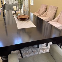 Wood Dining Room Table Sits 8-10