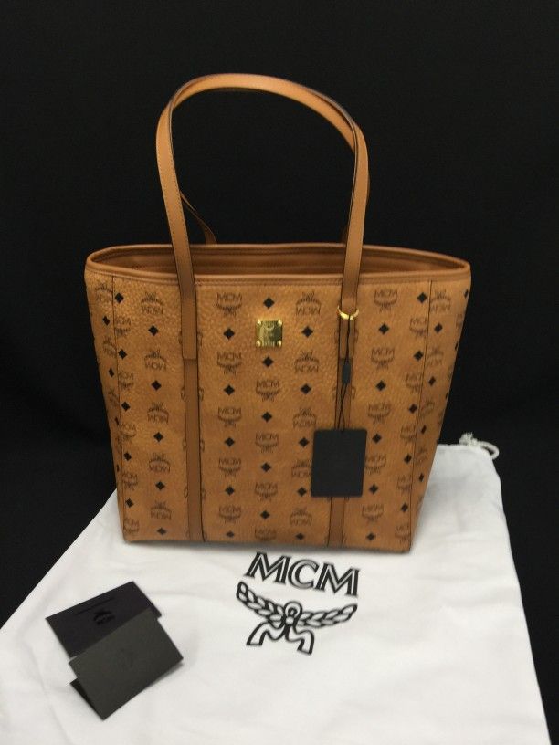 MCM Aren Top-Zip Shopper in Visetos Size Medium