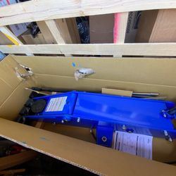 WESTWARD 55ER91 Trolley Floor Jacks: Steel, Manual Handle, Air/Mechanical, 20 ton Load Capacity, 