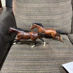 2 Vintage Breyer Running Horses.