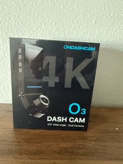 Ondashcam O3 Black 370 Degree Wide Angle 4K Dual Dash Camera Sealed New