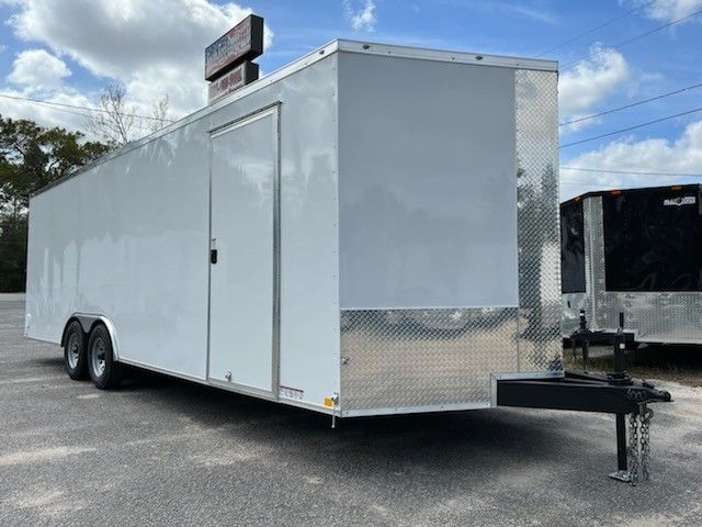 8.5x24ft Enclosed Vnose Trailer Brand New Moving Storage Cargo Traveling Moving Bike Motorcycle Car Truck ATV UTV SXS RZR Hauler