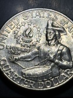 Error coin 1976 Bicentennial quarter, rare coin , double die date