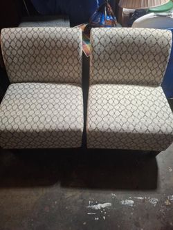 Pair of Armless Accent Chairs