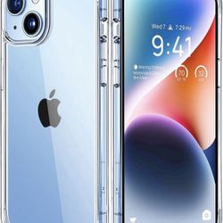 Case for iPhone 14 Shockproof Drop Protection Phone Case 6.1 Inch, Crystal Clear
