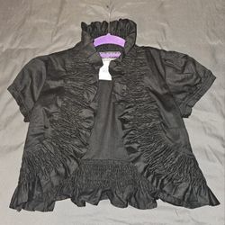 Last Kiss Ruffled Top Size Small