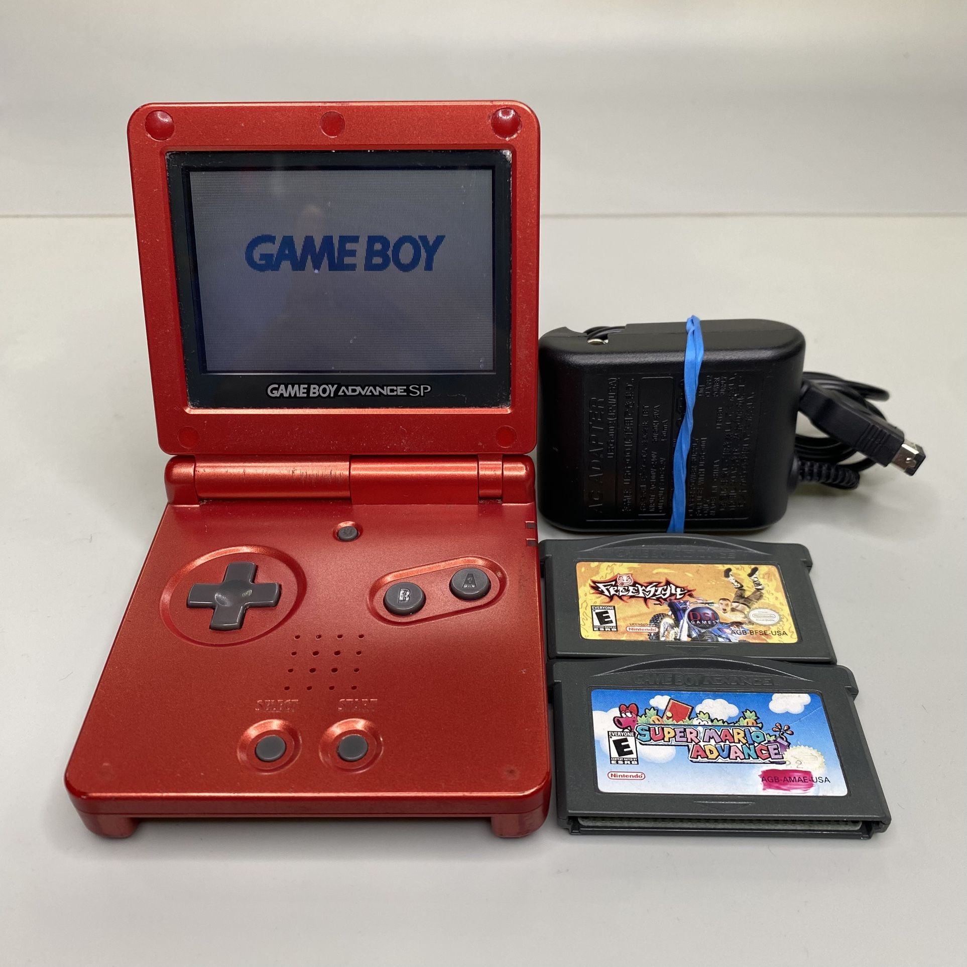 Nintendo Gameboy Advance SP Red Bundle