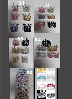 Crowns For Decoration….$1…$2…$3…$4…$6…$8