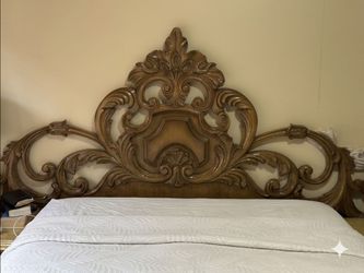 Ornately Carved Traditional Headboard