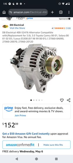 2001 camry v6 alternator
