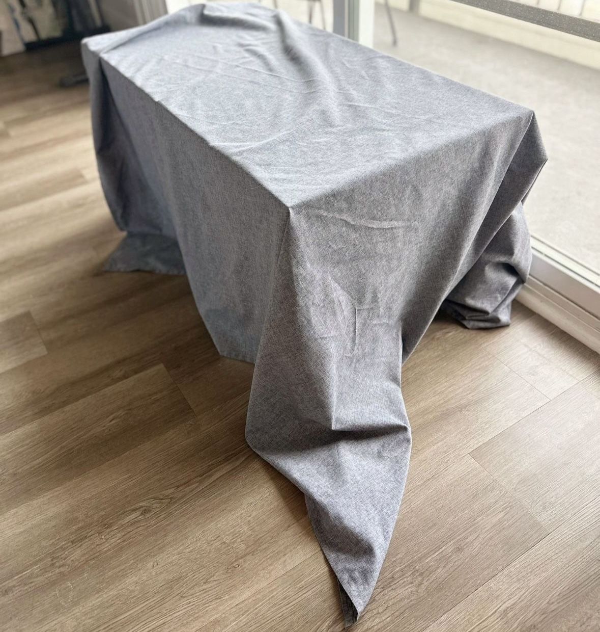 Rectangular Waterproof Fabric Blue Tablecloth 52х68inch