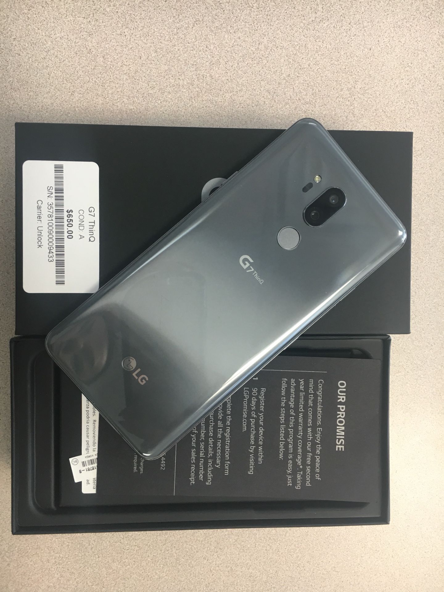 Mint condition LG G7 thinQ Factory Unlock