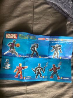 Marvel Mega Bloks Microfigs 6 Figure Lot