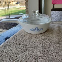 Vintage Cornflower Or Wildflower Corning Ware.  Each. W Lid