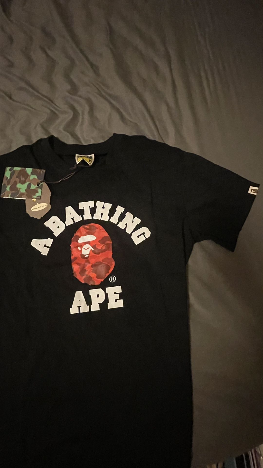 BAPE Color Camo College Tee 'Black/Red'