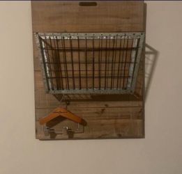 Wood And Metal Office Holder