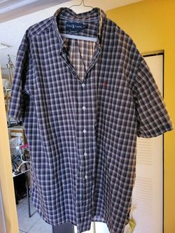 Short Sleeve Polo Button Up Size 2x