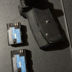 Vertical Battery Grip (with x2 LP-E6 Batts) for Canon EOS 70D 80D 90D