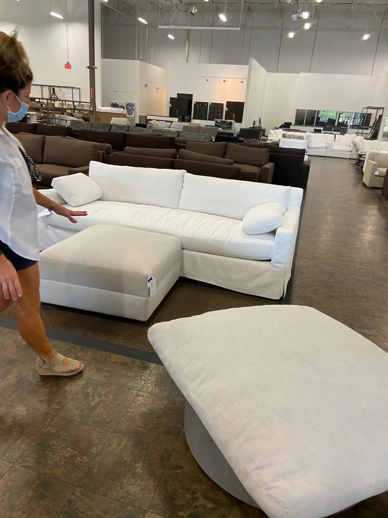 Restoration Hardware Couch Luxe Depth Belgian Track Arm 9 Feet for Sale