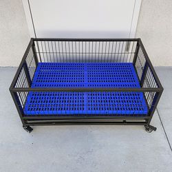 $95 (Brand New) Dog whelping pen cage kennel size 37” w/ plastic tray and floor grid 37x26x15” 