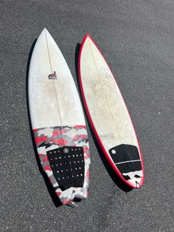 Two Surfboards Signed by Thread Designs style Koozie RT